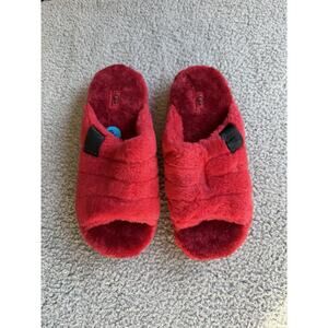 UGG Plush Womens Lamb Slipper Slide Sandals #88276- Ribbon Red - 10W US